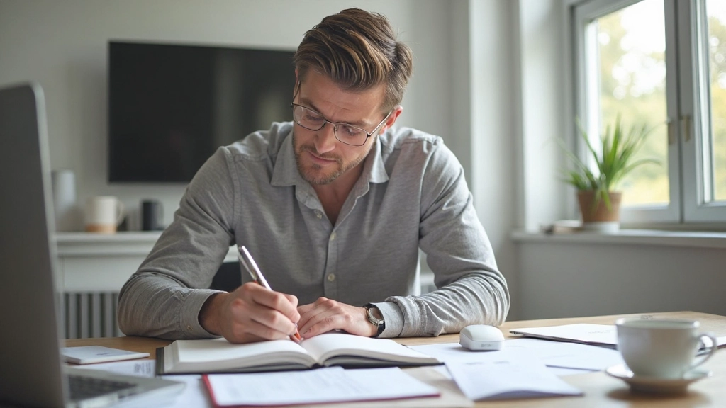 Pessoa definindo objetivos financeiros e criando plano de poupança estruturado