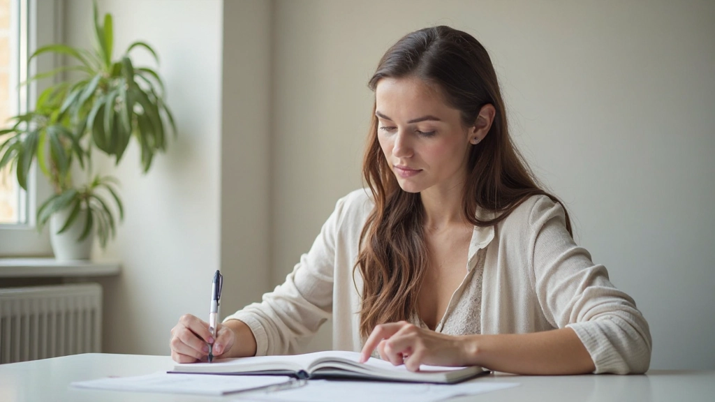 Pessoa visualizando metas financeiras em um planejador com gráficos